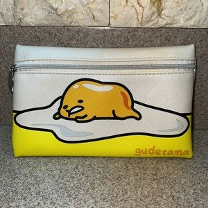 Ipsy GUDETAMA Sanrio Make-Up Pouch “Meh” Lazy Egg pencil bag travel case